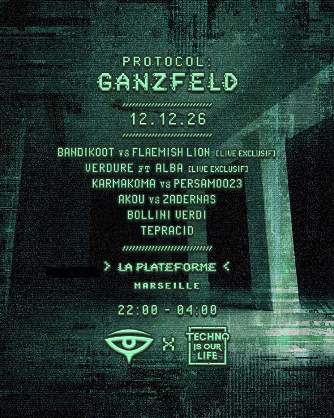 PHOSPHENE X TIOL LINE UP POST FLYER